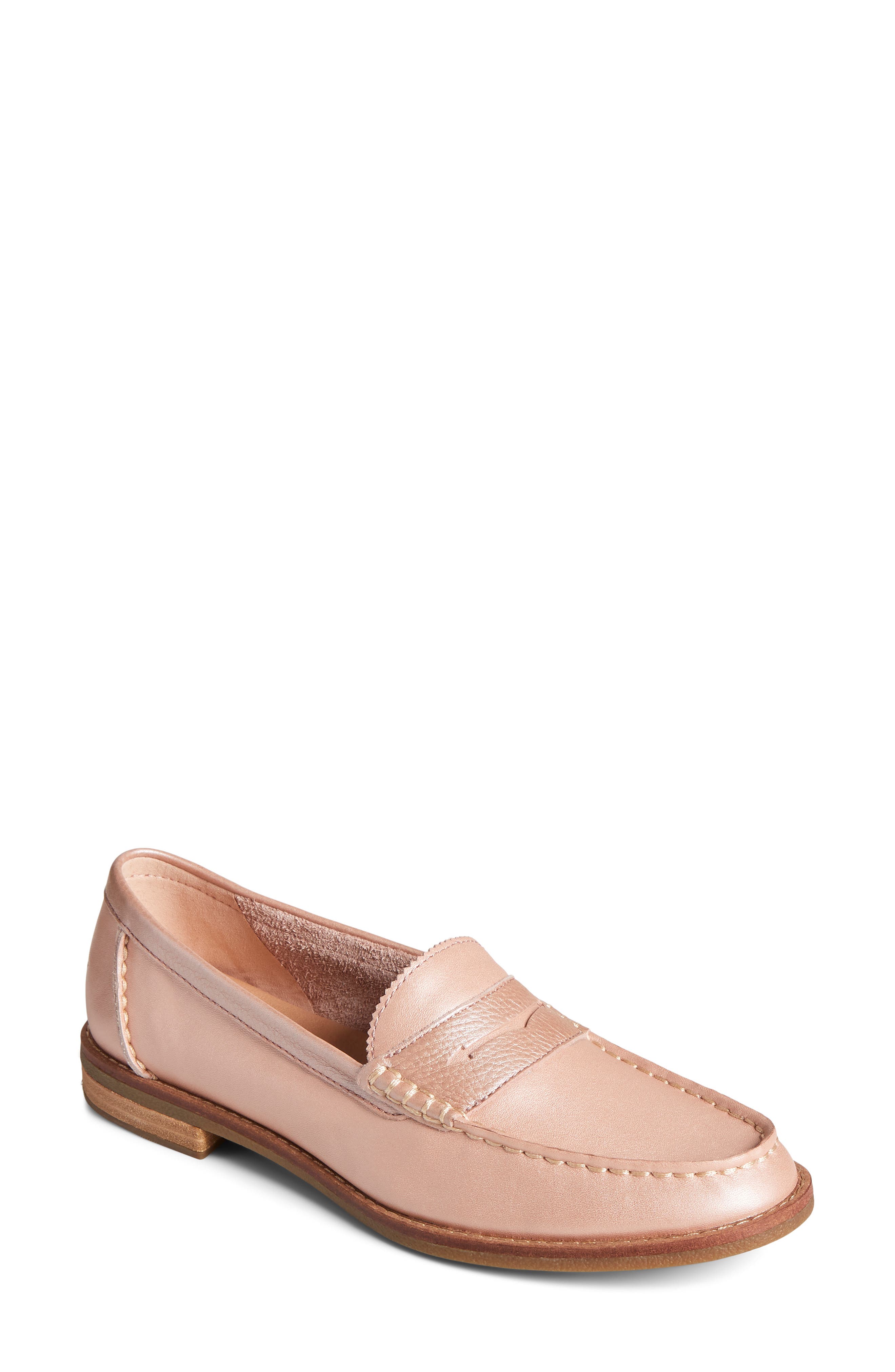 Seaport Penny Loafer, Main, color, ROSE