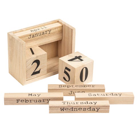 Paulownia Wood Perpetual Calendar