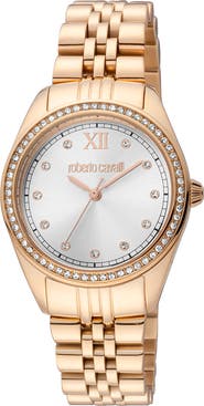 Roberto Cavalli Crystal Bracelet Watch, 31mm