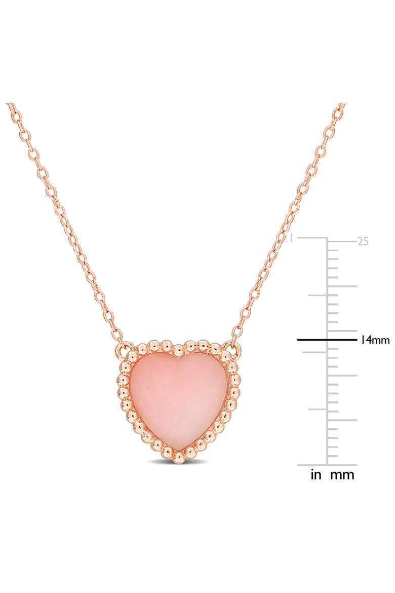Pink Opal Heart Pendant Necklace, Alternate, color, PINK