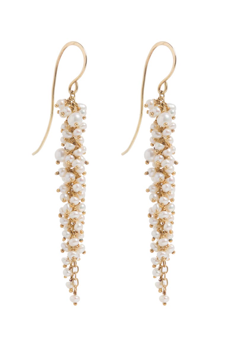 Delicate Pearl Drops, Main, color, Gold