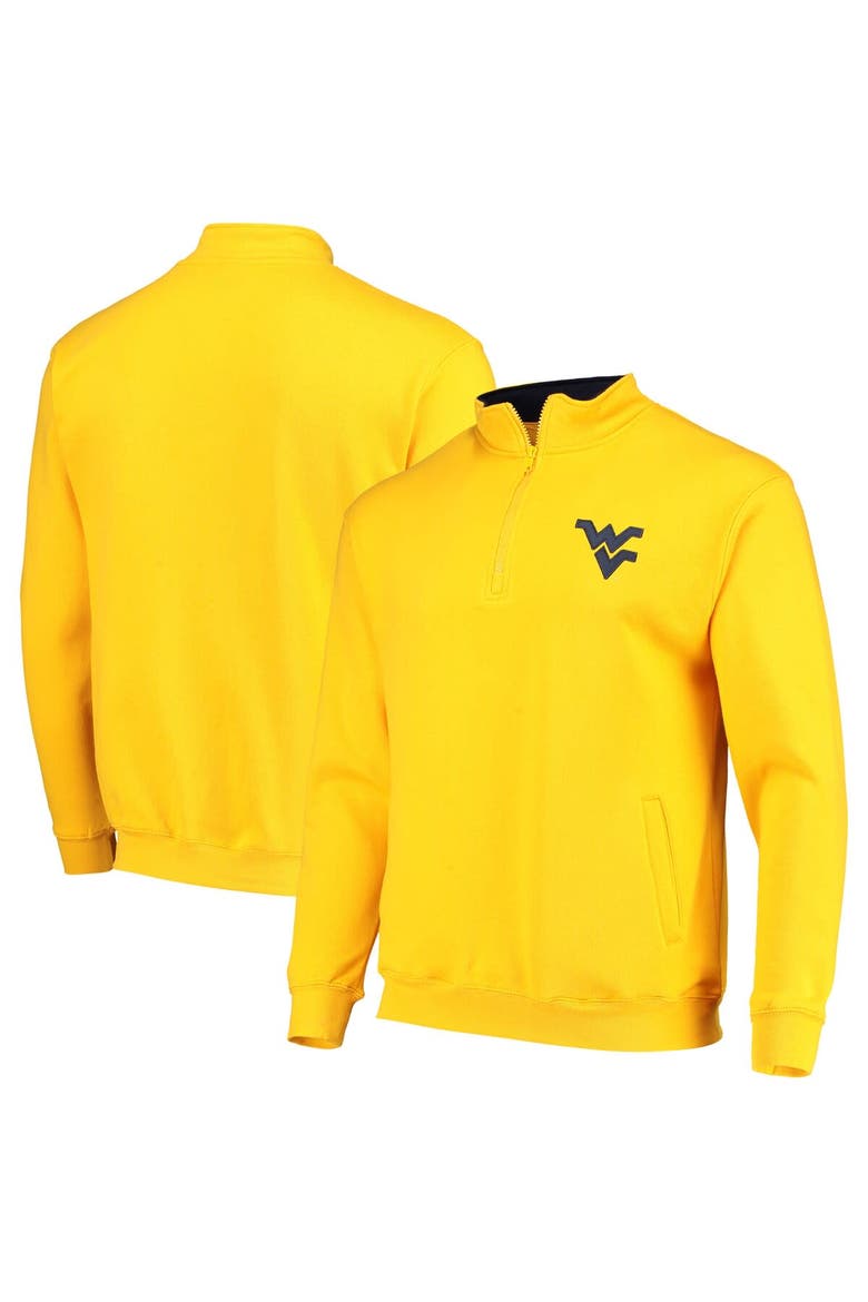 Men's Colosseum Gold West Virginia Mountaineers Tortugas Logo Quarter-Zip Jacket, Main, color, Gold