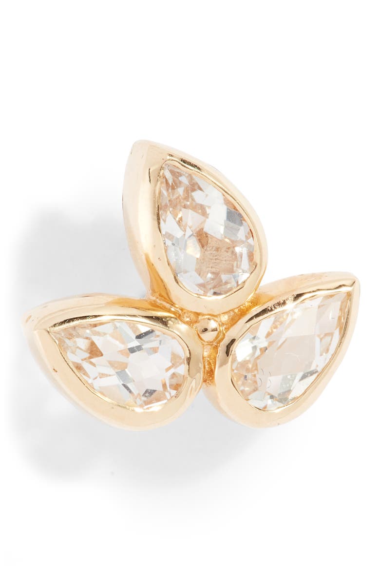 Bouquet Fleur de Lis Stud Earrings, Alternate, color, CLEAR TOPAZ