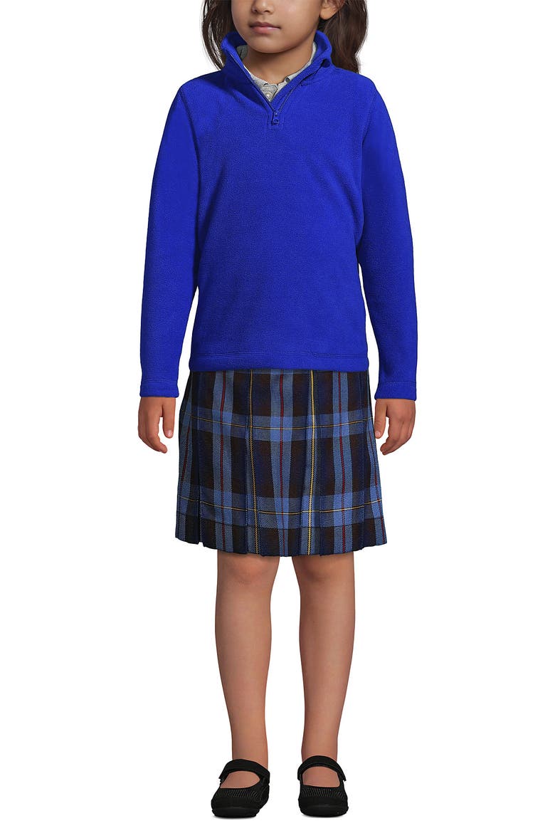 School Uniform Kids Lightweight Fleece Quarter Zip Pullover, Main, color, Cobalt