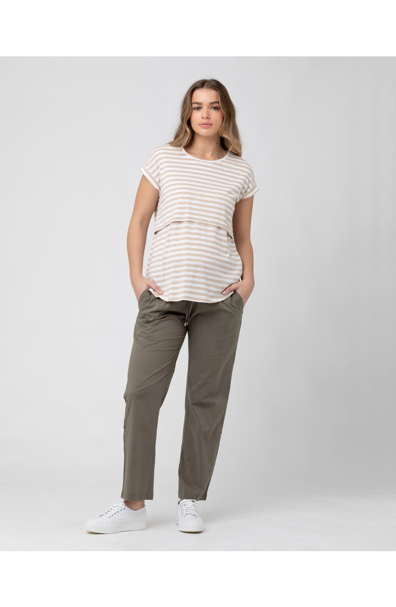 Ripe Maternity Philly Cotton Pant, Alternate, color, Moss