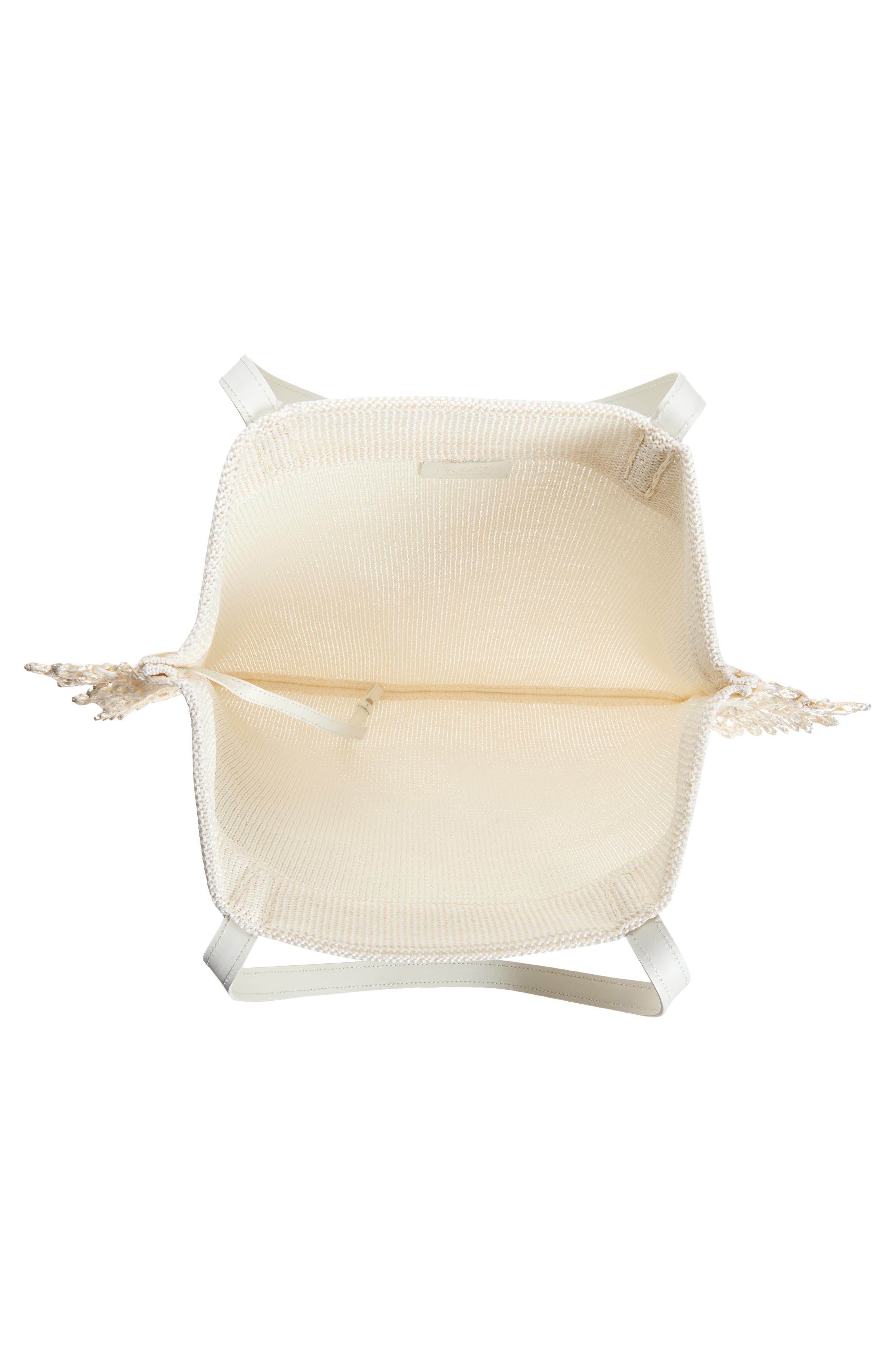 JW Anderson Crochet Trim Knit Tote Bag, Alternate, color, 