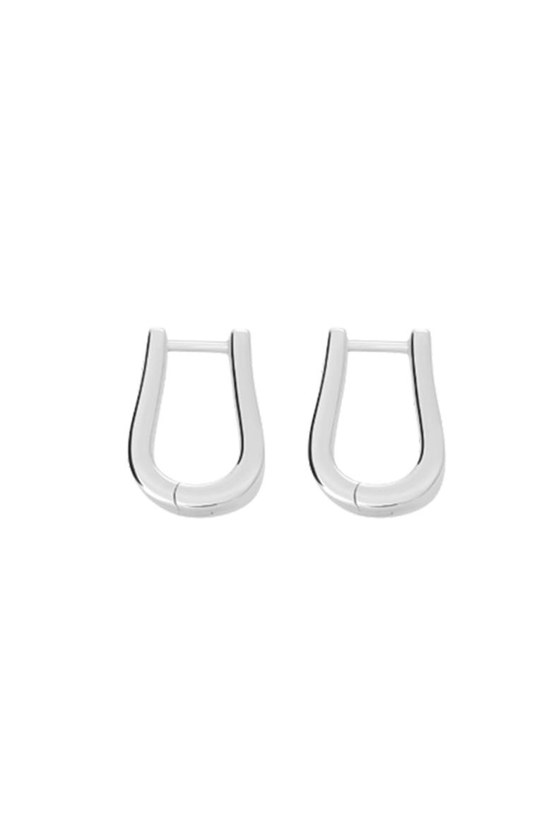 Petal Hoops Small, Main, color, Sterling Silver