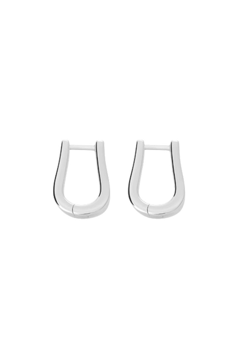 Lucy Quartermaine Petal Hoops Small, Main, color, Sterling Silver
