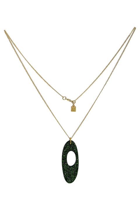 Hepworth Pendant - Forest Green Glitter