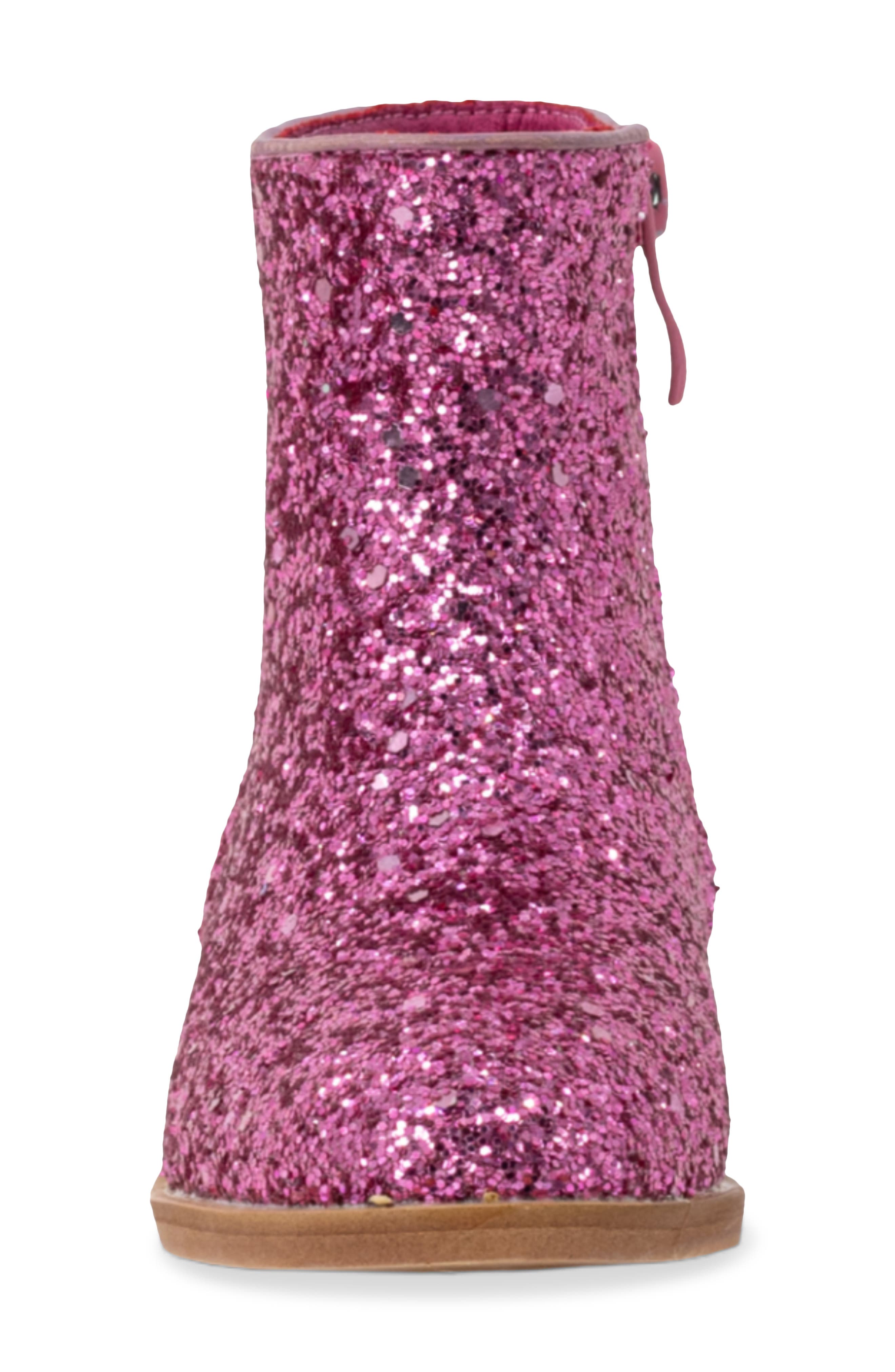 Kids' Glitter Bootie, Alternate, color, PINK GLITTER