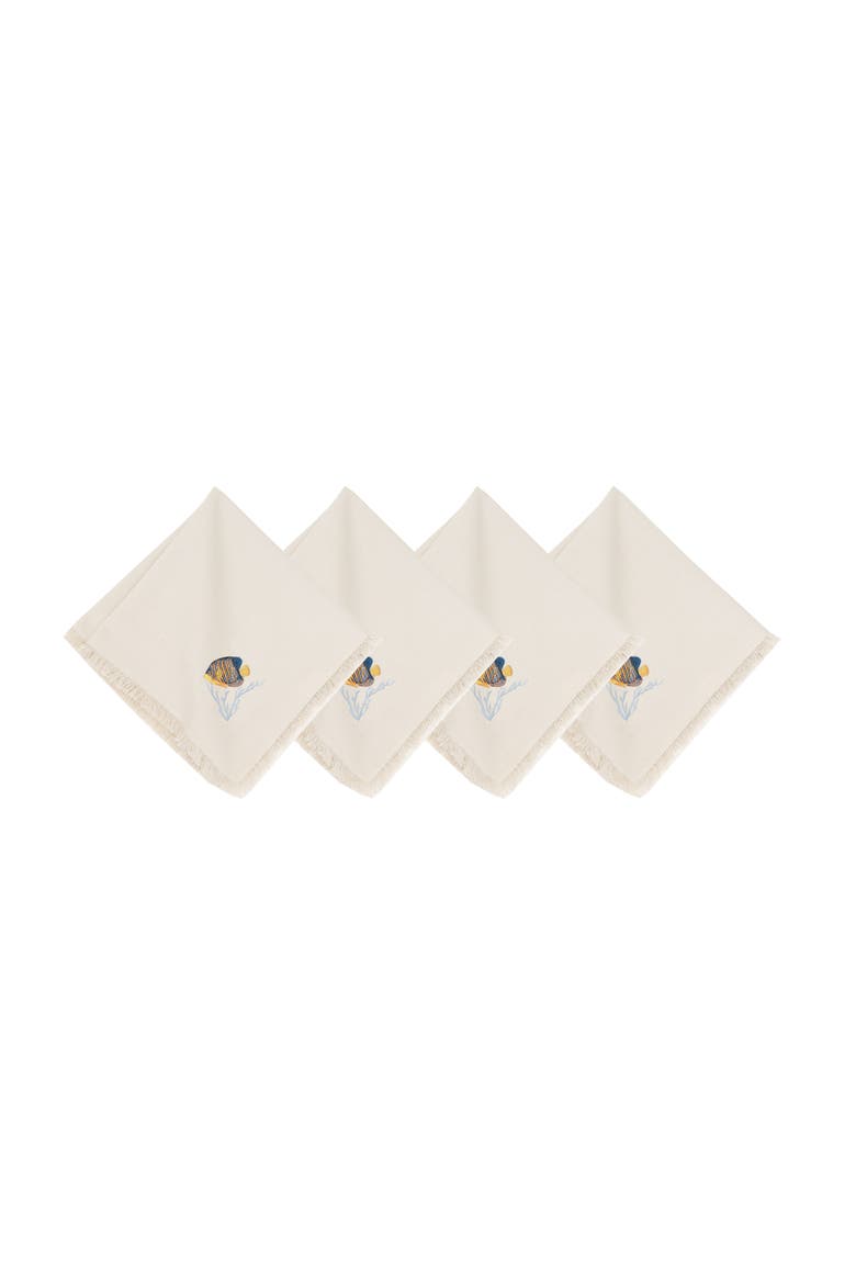 Reef Coral Napkins Set of 4, Main, color, Off-White