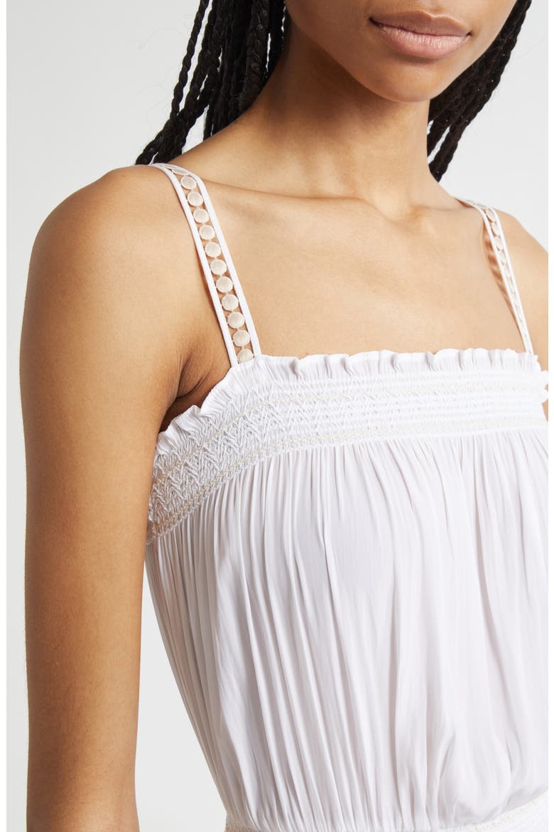 Catalina Smocked Trim Maxi Sundress, Alternate, color, IVORY