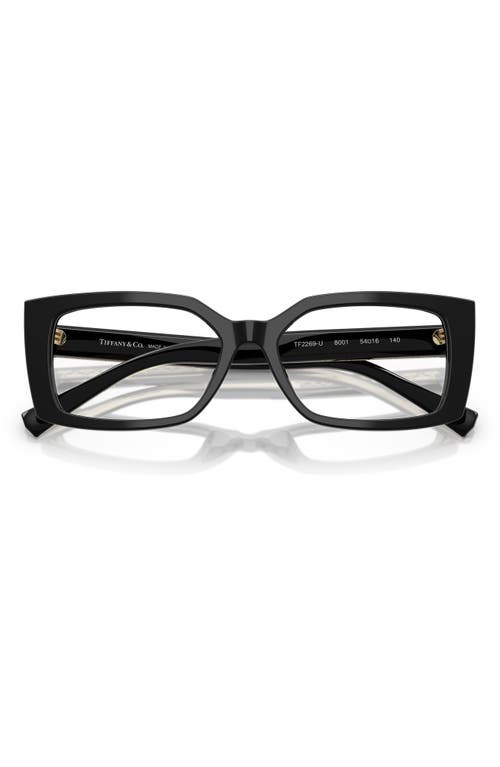 Tiffany & Co . 54mm Rectangular Optical Glasses In Black