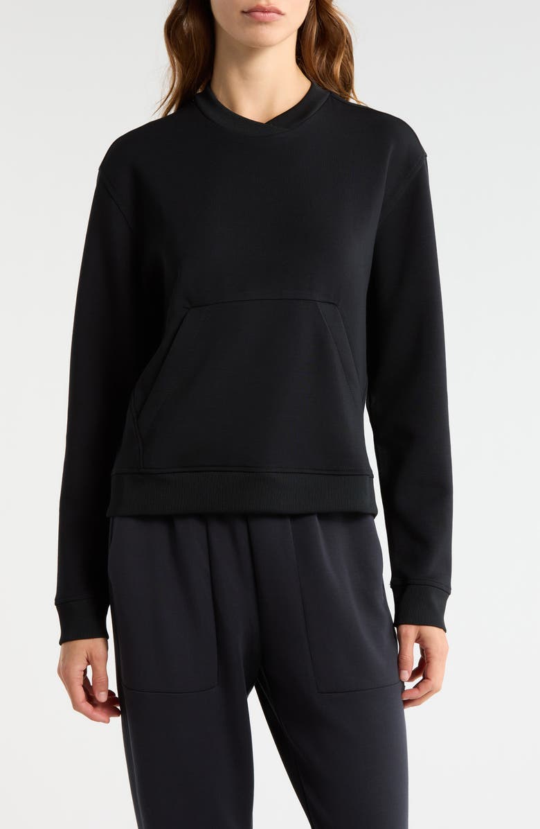 Swannies Margaret Performance Sweatshirt, Main, color, Black