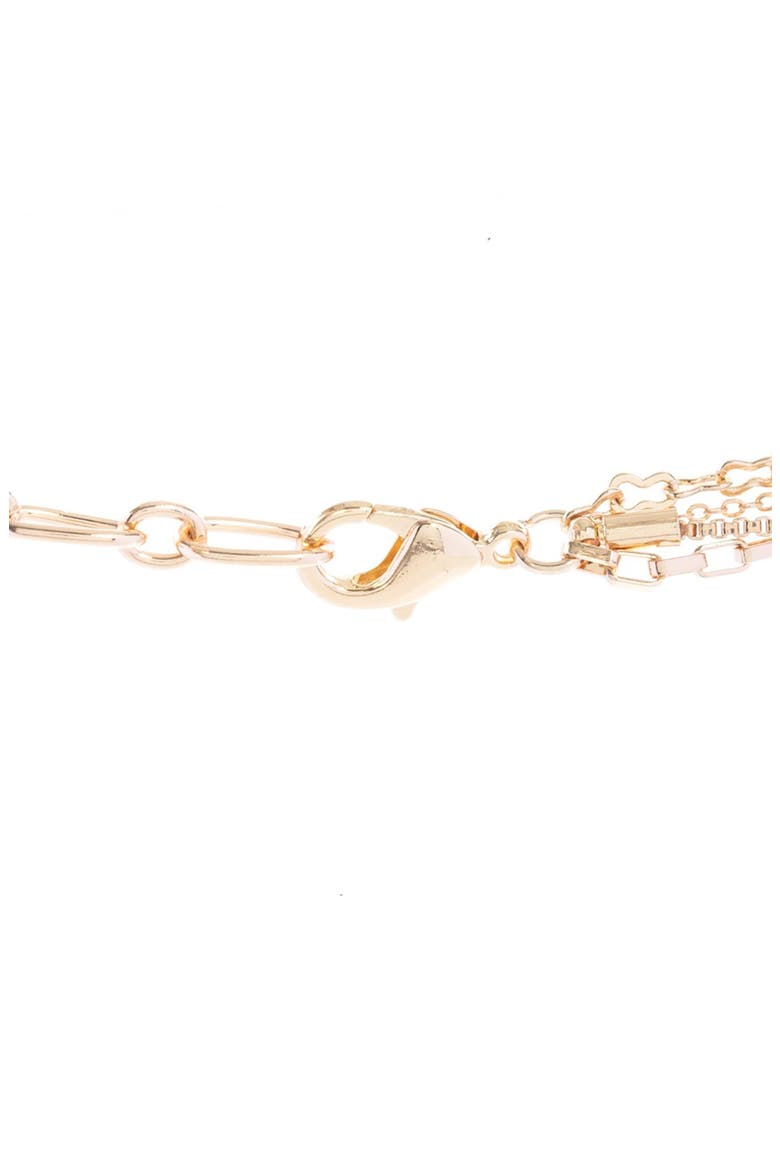 Crystal Layered Chain Necklace, Alternate, color, GOLD