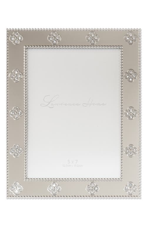 Lawrence Frames Crystal Clover Picture Frame In Silver