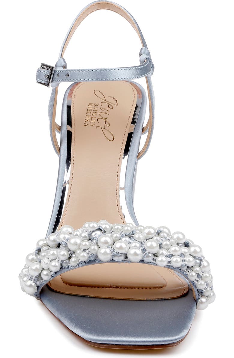 Jewel Badgley Mischka Peoria Ankle Strap Sandal, Alternate, color, Mist Blue Satin