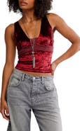 Free People Bed of Rose Velvet Camisole