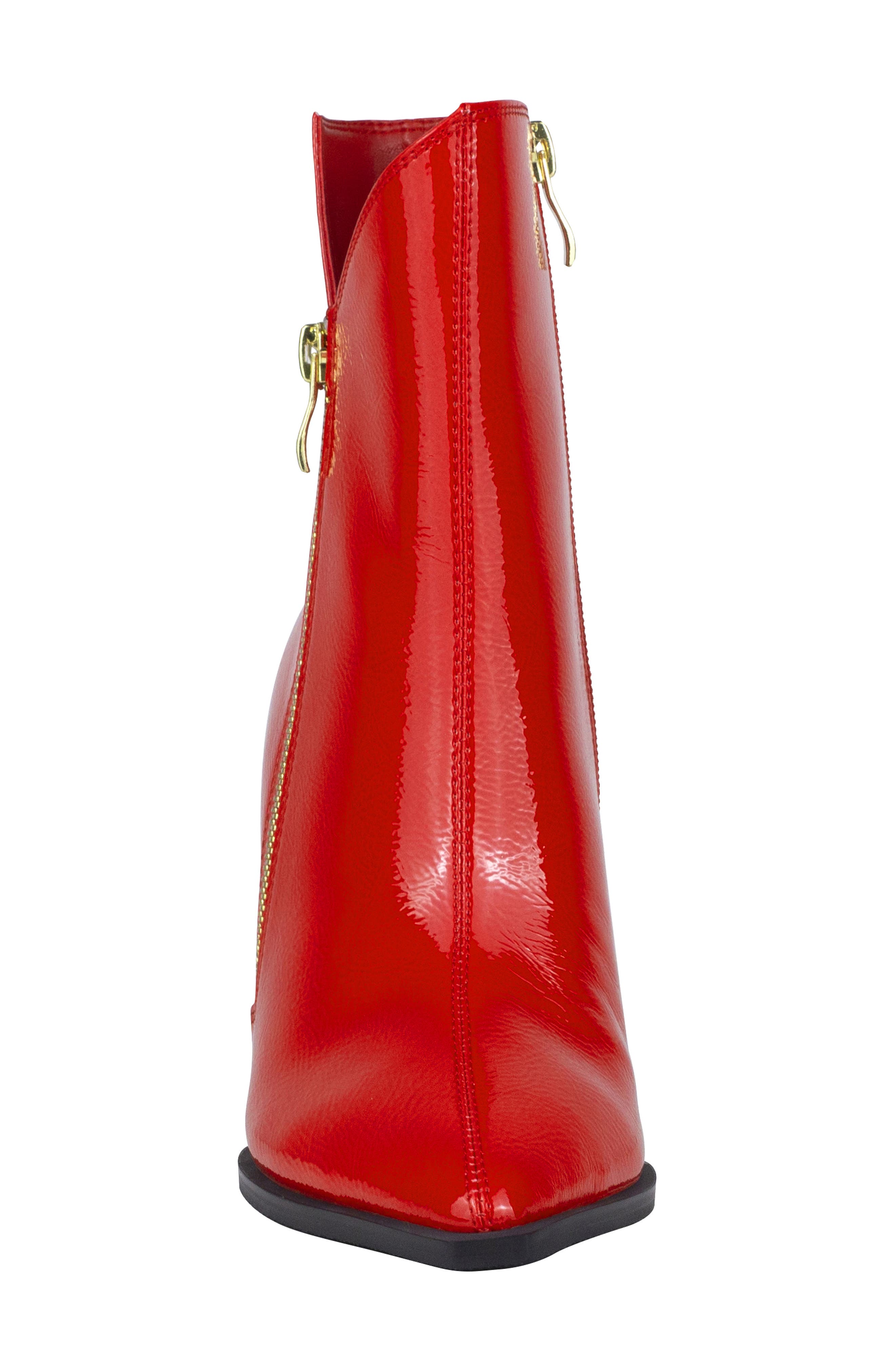 Galaxy Pointed Toe Wedge Boot, Alternate, color, RED