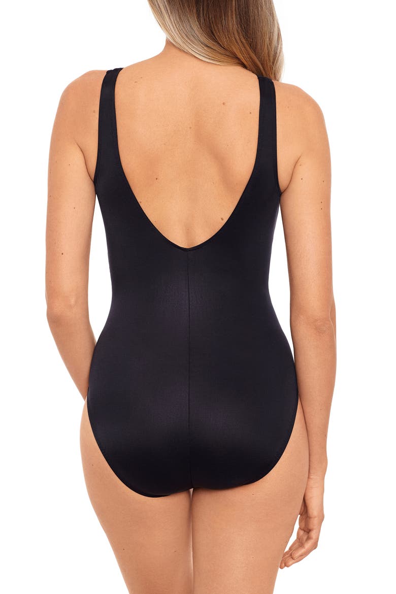 Rock Solid Regatta One-Piece Swimsuit, Alternate, color, BLACK