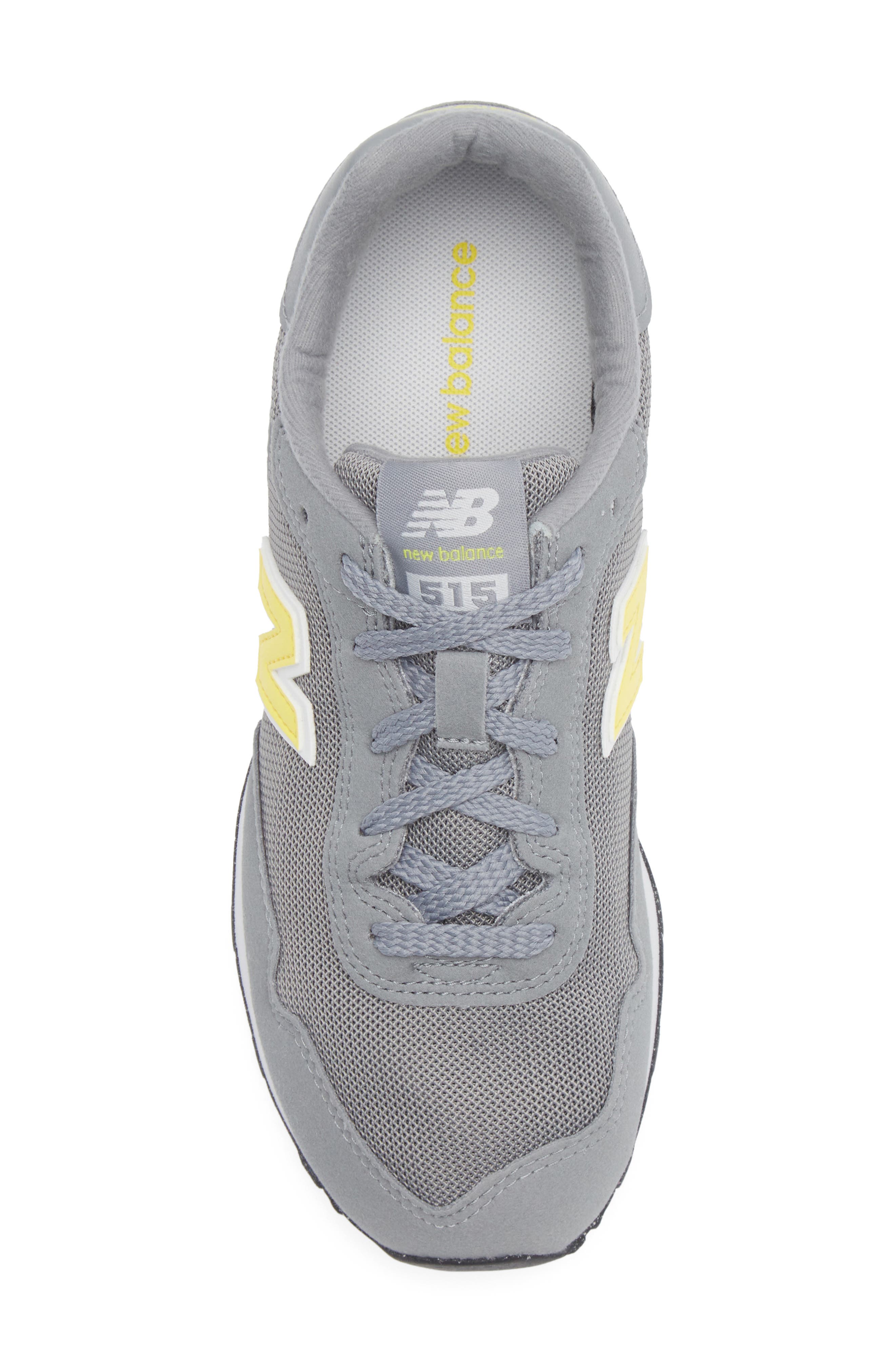 New Balance Kids' 515 Running Shoe, Alternate, color, Slate Grey/ Punch Yellow
