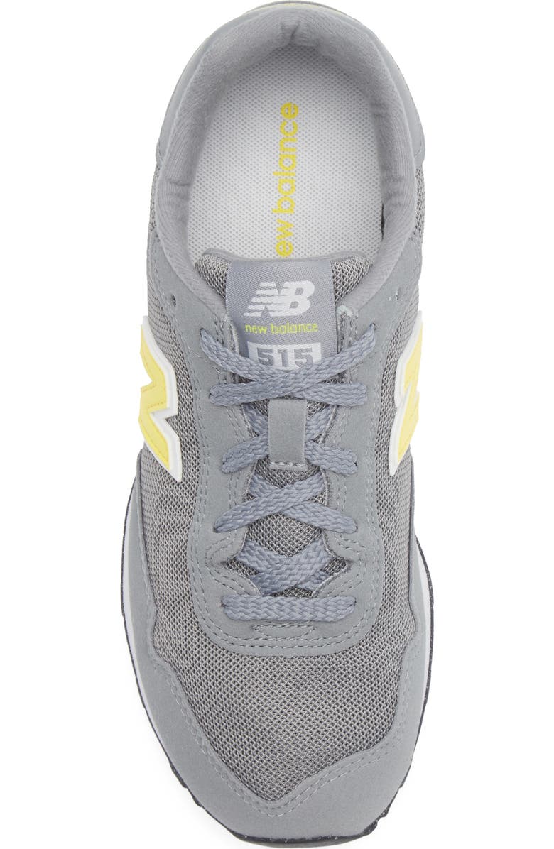 New Balance Kids' 515 Running Shoe, Alternate, color, Slate Grey/ Punch Yellow