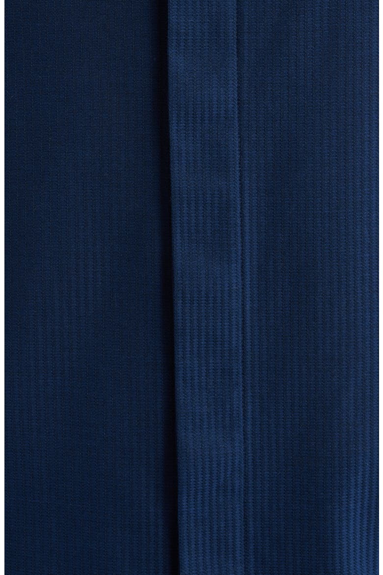 Textured Stripe Short Sleeve Knit Cotton Button-Up Shirt, Alternate, color, SOLID BLUE NAVY