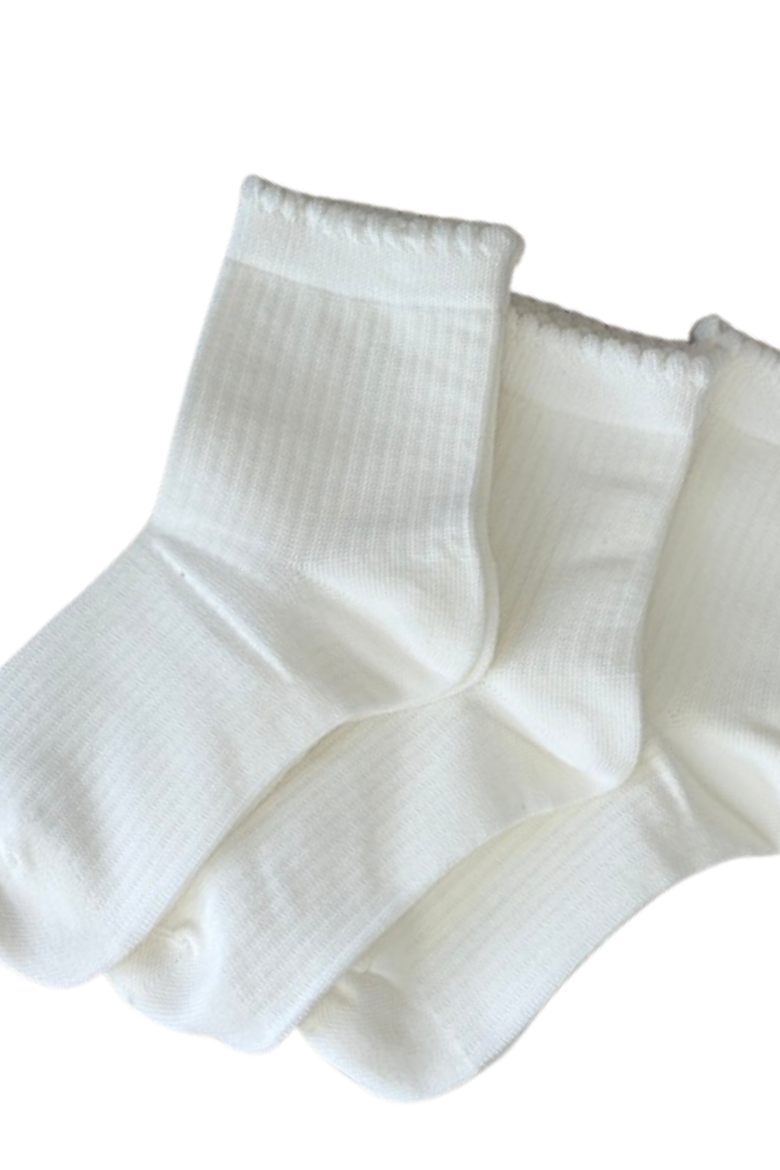 Scalloped Edge Ankle Sock 3PK, Alternate, color, Snowflake