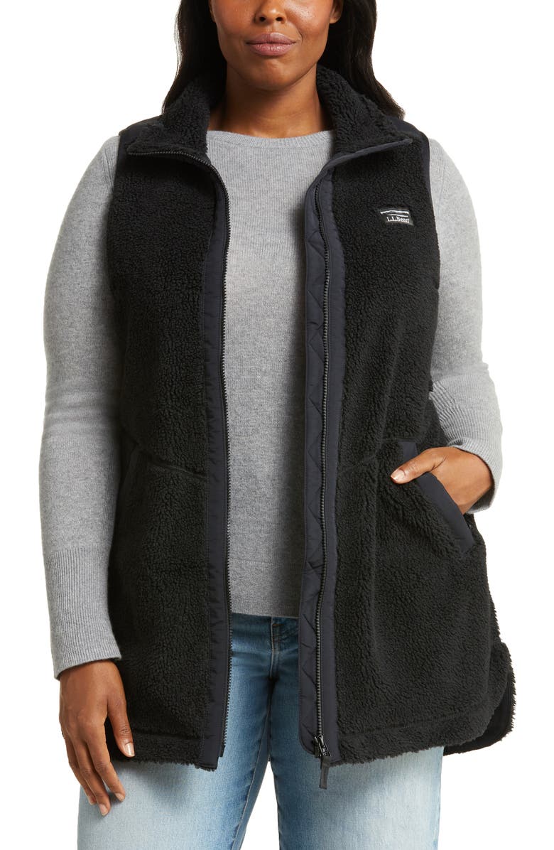 L.L.Bean Fleece Zip-Up Vest, Main, color, 