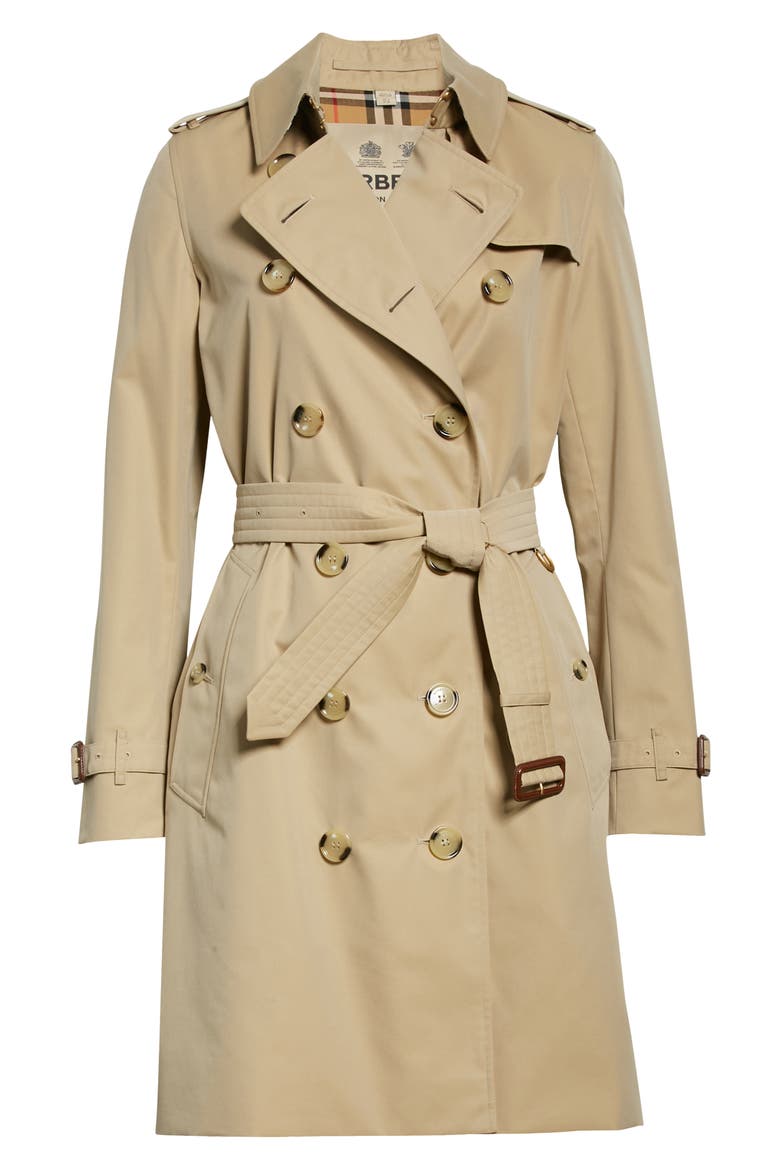 Kensington Cotton Trench Coat, Main, color, HONEY