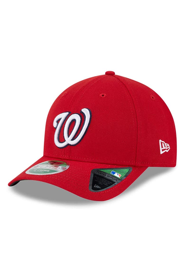 Men's New Era  Red Washington Nationals Player Replica 9FORTY Adjustable Hat, Main, color, Red
