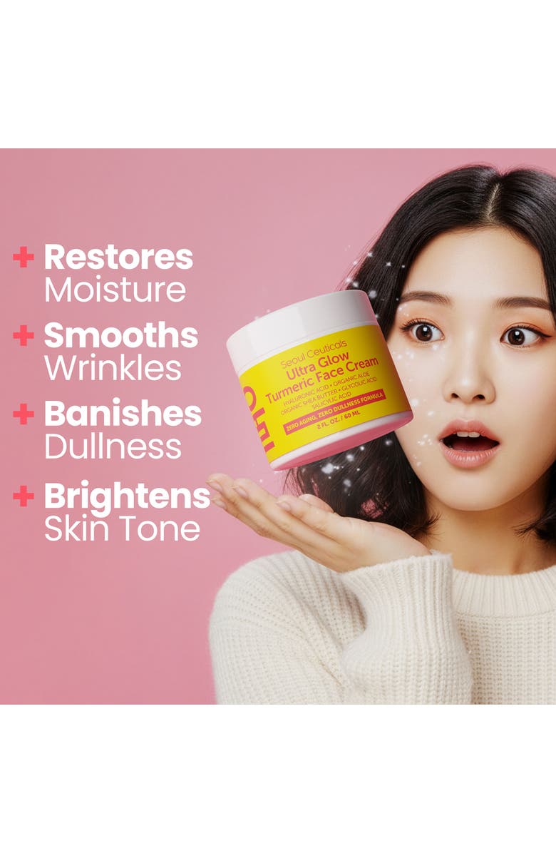 Seoul Ceuticals Ultra Glow Korean Turmeric Face Cream, Alternate, color, Clear