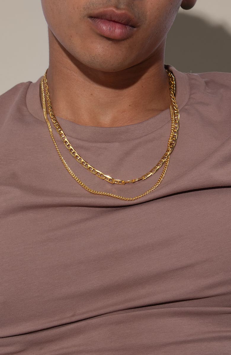YOJ Curb Chain Necklace, Alternate, color, Gold