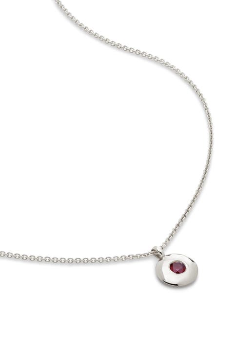 January Birthstone Garnet Pendant Necklace