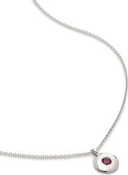 Monica Vinader January Birthstone Garnet Pendant Necklace