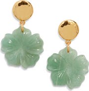 NEST Jewelry Aventurine Flower Drop Earrings