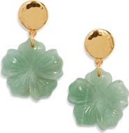 NEST Jewelry Aventurine Flower Drop Earrings
