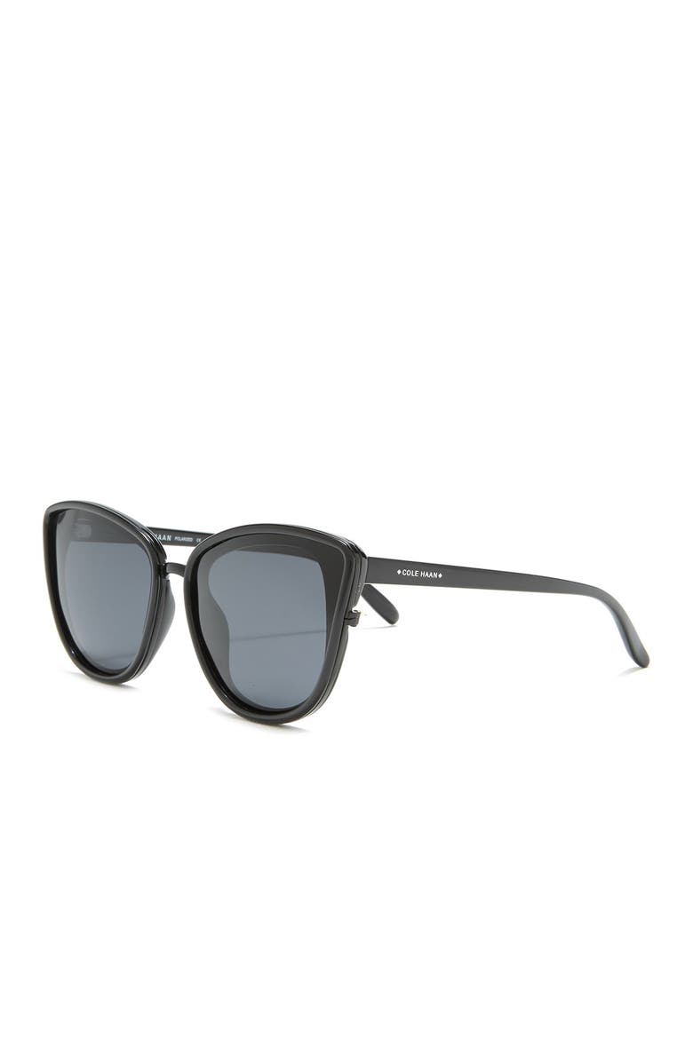 Cole Haan Plastic Cat Eye 60mm Polarized Sunglasses, Alternate, color,