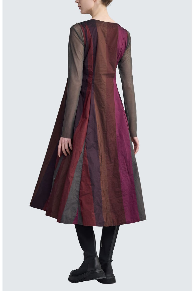 Ruby Pleated Dress, Alternate, color, Dark Scarlet