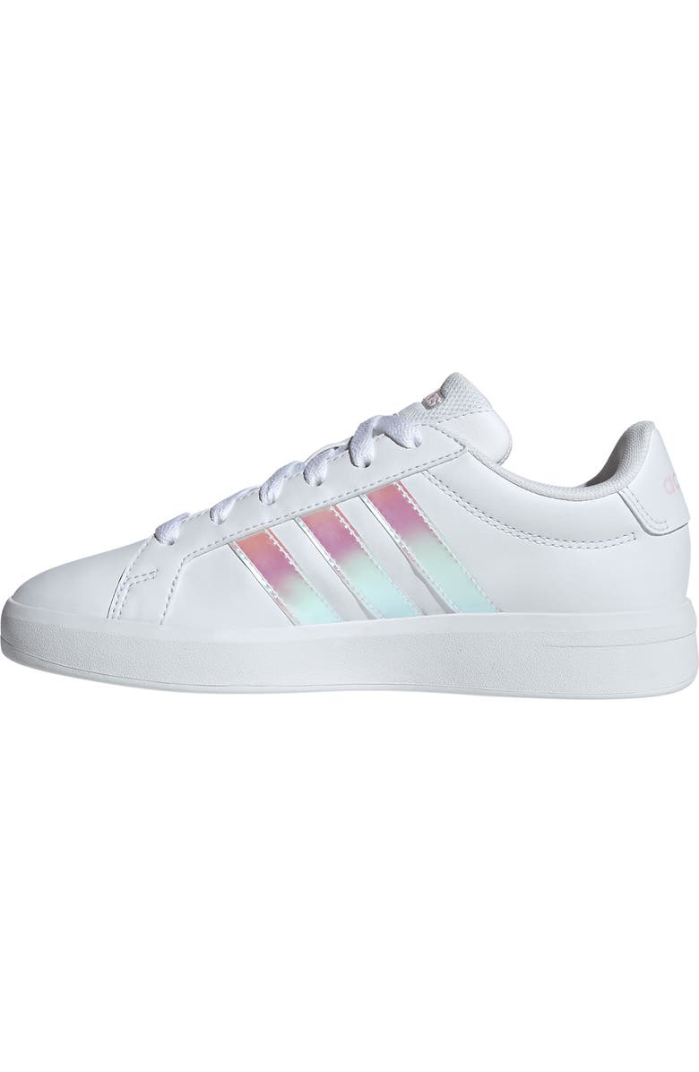 adidas Kids' Grand Court 3.0 Sneaker, Alternate, color, White/ Iridescent/ Pink