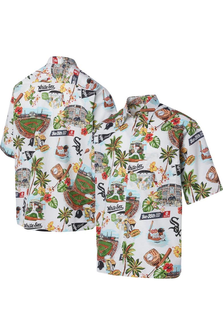 Men's Reyn Spooner White Chicago White Sox Scenic Button-Up Shirt, Alternate, color, White