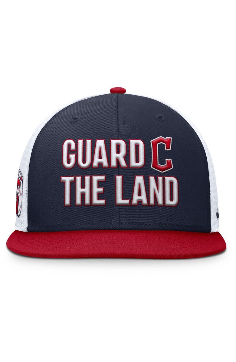 Nike Men's Nike Navy Cleveland Guardians Pro Trucker Snapback Hat, Alternate, color, Navy