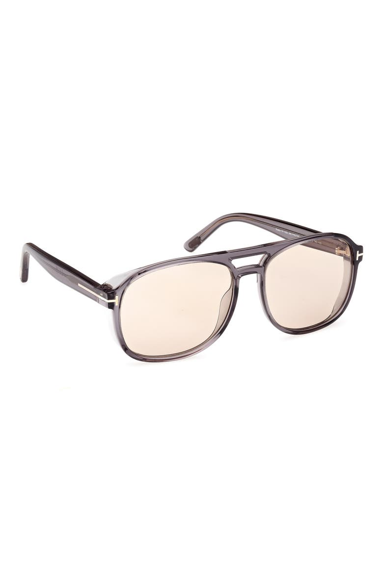 Rosco 58mm Navigator Sunglasses, Alternate, color, SHINY GREY/ BROWN PHOTOCHROMIC