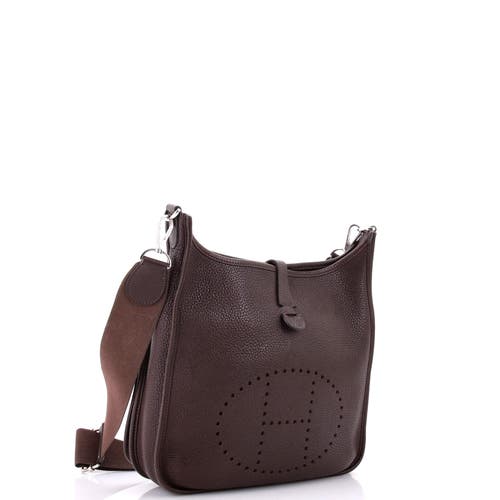 Pre-owned Hermes Hermes Evelyne Bag Gen Iii Clemence Pm In Brown