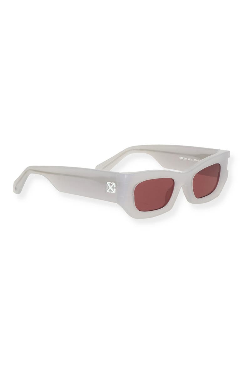 Belleville 50mm Rectangular Sunglasses, Alternate, color, LIGHT GREY BURGUNDY