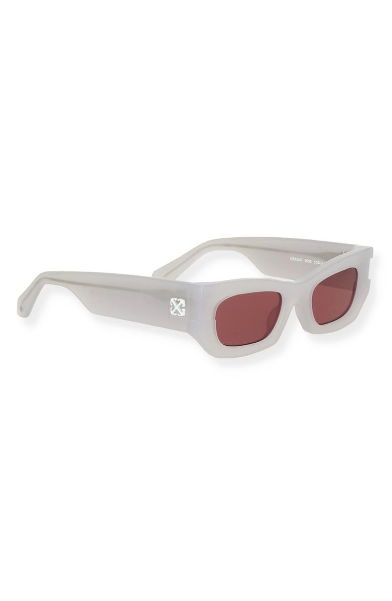 Off-White Belleville 50mm Rectangular Sunglasses, Alternate, color, 