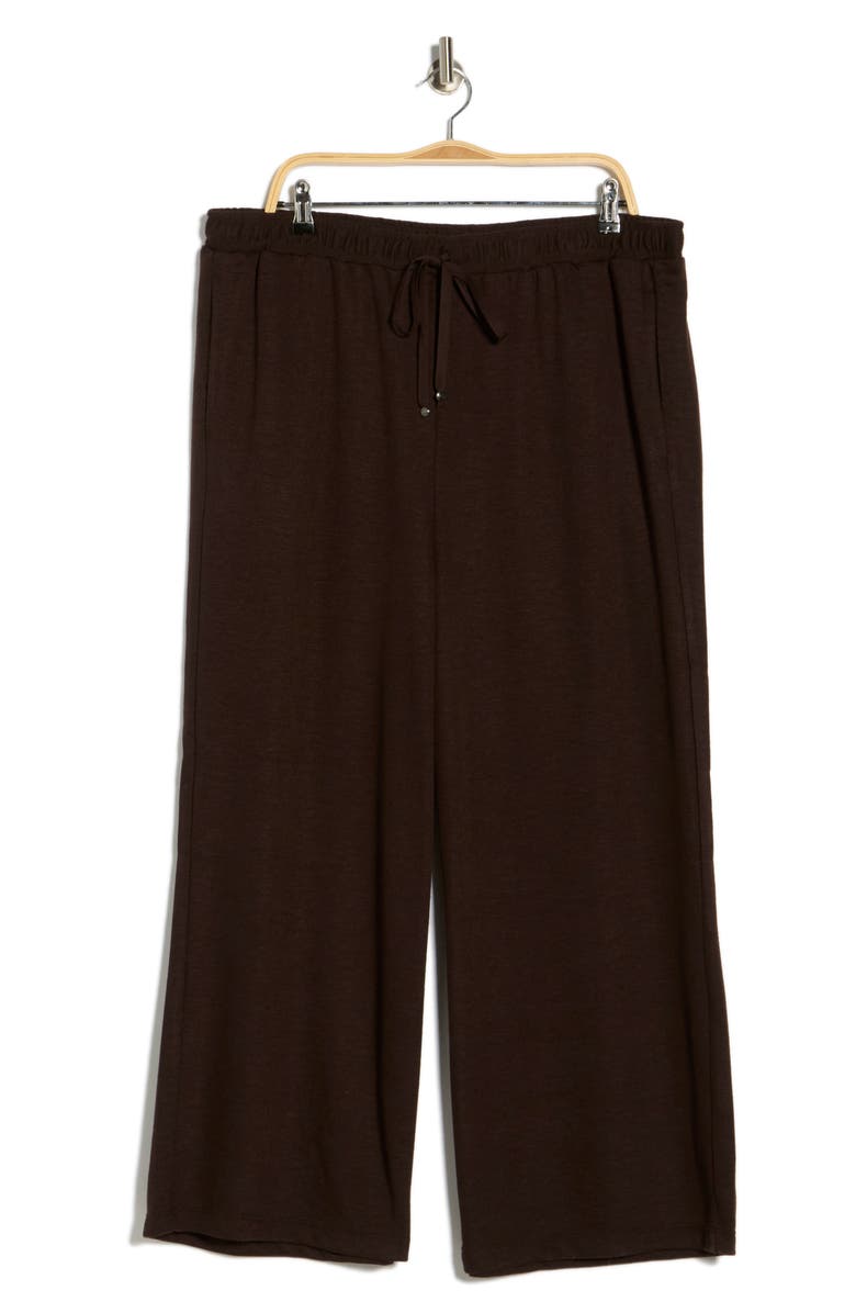 MAX STUDIO Wide Leg Crop Pants, Alternate, color, Chocolate Brown