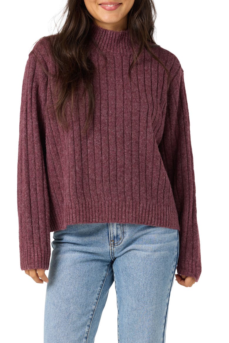 Cypress Mock Neck Sweater, Main, color, FIG