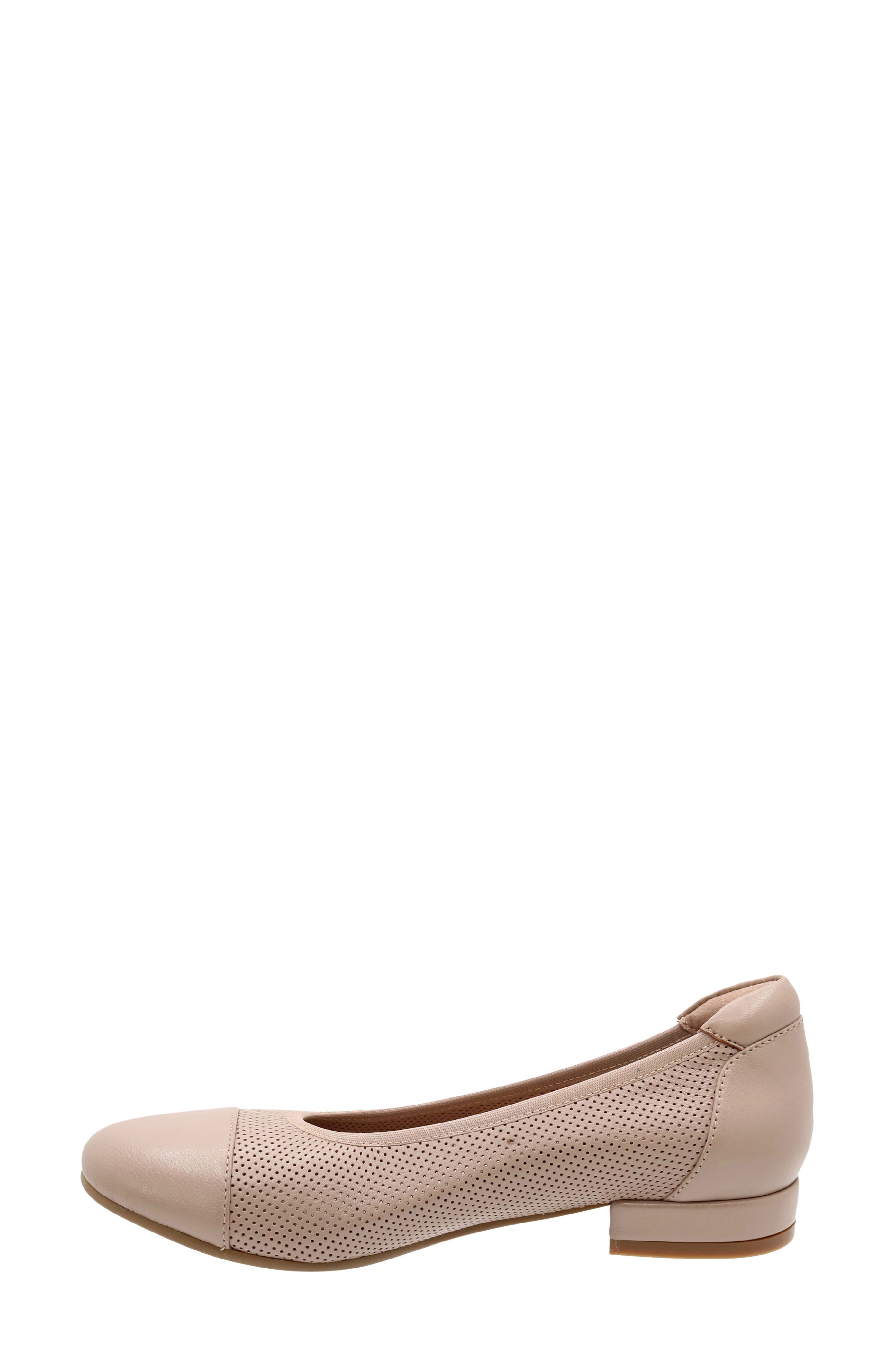 Naomi Leather Skimmer Flat, Alternate, color, TAUPE LEATHER