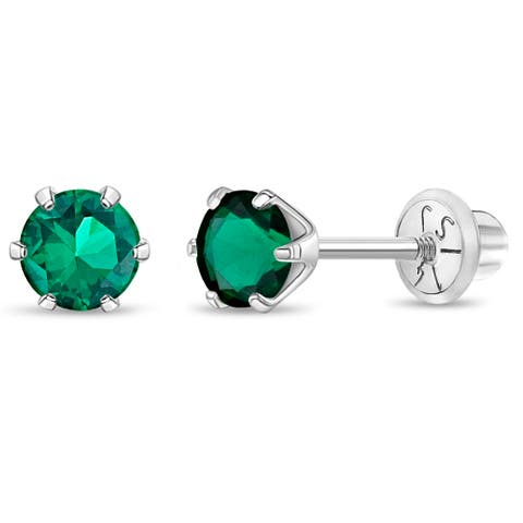 14k Classic Solitaire Earrings